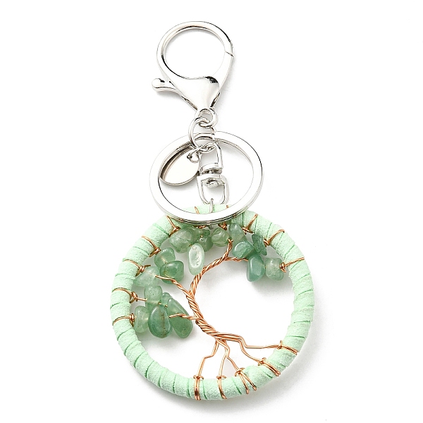 PandaHall Natural Green Aventurine Keychains, Flat Round with Tree of Life Charms, 5cm Green Aventurine Tree of Life
PandaHall Natural Green Aventurine Keychains, Flat Round with Tree of Life Charms, 5cm Green Aventurine Tree of Life