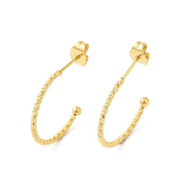 PandaHall Vacuum Plating 304 Stainless Steel Ring Stud Earrings, Half Hoop Earrings for Women, Golden, 20x1.3~2.3mm 304 Stainless Steel Ring
PandaHall Vacuum Plating 304 Stainless Steel Ring Stud Earrings, Half Hoop Earrings for Women, Golden, 20x1.3~2.3mm 304 Stainless Steel Ring