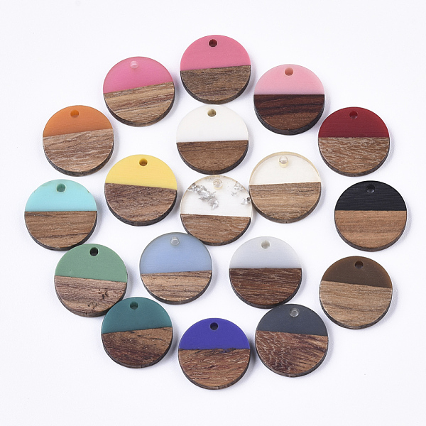 PandaHall Resin & Walnut Wood Pendants, Waxed, with Foil, Flat Round, Mixed Color, 18x3.5mm, Hole: 1.5mm Resin+Wood Flat Round Multicolor
PandaHall Resin & Walnut Wood Pendants, Waxed, with Foil, Flat Round, Mixed Color, 18x3.5mm, Hole: 1.5mm Resin+Wood Flat Round Multicolor