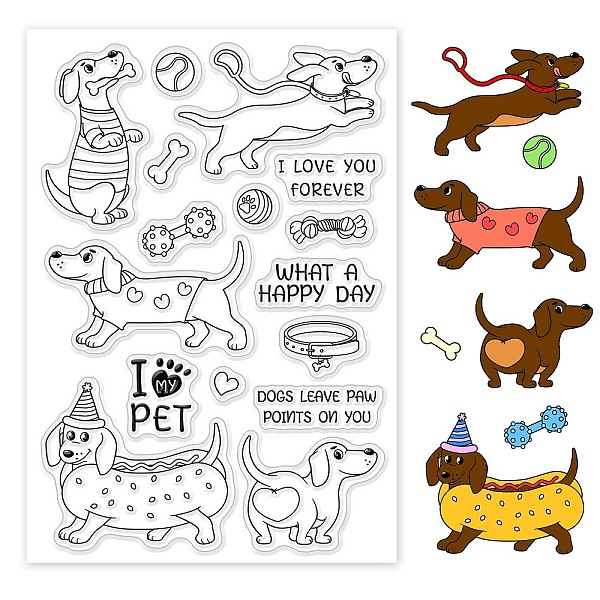 PandaHall GLOBLELAND Dachshund Dogs Clear Stamps Cute Animals Silicone Clear Stamp Seals for Cards Making DIY Scrapbooking Photo Journal...
PandaHall GLOBLELAND Dachshund Dogs Clear Stamps Cute Animals Silicone Clear Stamp Seals for Cards Making DIY Scrapbooking Photo Journal...