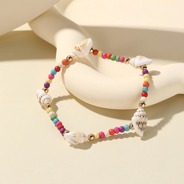 PandaHall Bohemian Shell Beaded Stretch Bracelets, Summer Beach Vacation Starfish Bracelets for Women Shell
PandaHall Bohemian Shell Beaded Stretch Bracelets, Summer Beach Vacation Starfish Bracelets for Women Shell