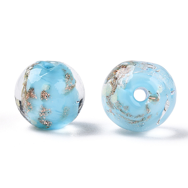 PandaHall Luminous Handmade Gold Sand Lampwork Beads, Glow in the Dark, Round, Light Sky Blue, 12x11.5mm, Hole: 1.5mm Lampwork Round
PandaHall Luminous Handmade Gold Sand Lampwork Beads, Glow in the Dark, Round, Light Sky Blue, 12x11.5mm, Hole: 1.5mm Lampwork Round
