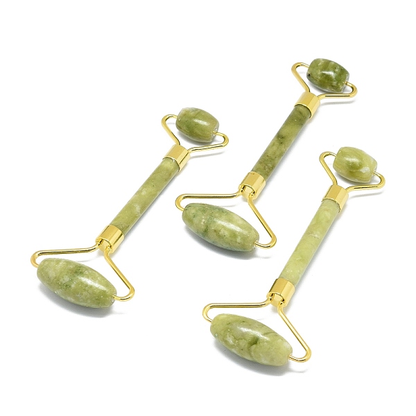 PandaHall Natural Chinese Jade Massage Tools, Facial Rollers, with Brass Findings, for Face, Eyes, Neck, Body Muscle Relaxing, Golden...
PandaHall Natural Chinese Jade Massage Tools, Facial Rollers, with Brass Findings, for Face, Eyes, Neck, Body Muscle Relaxing, Golden...
