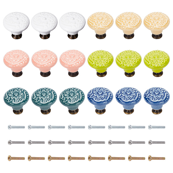 PandaHall CRASPIRE 18PCS Ceramic Door Knobs Round Embosssed Porcelain Drawer Handles 6 Colors Mounting Screws Knob Pulls Handles for Cabinet..., Multicolor
PandaHall CRASPIRE 18PCS Ceramic Door Knobs Round Embosssed Porcelain Drawer Handles 6 Colors Mounting Screws Knob Pulls Handles for Cabinet..., Multicolor