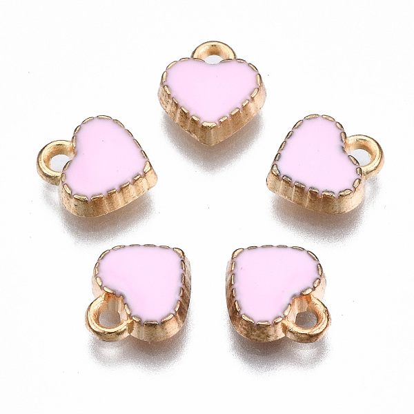 PandaHall Alloy Enamel Charms, Cadmium Free & Lead Free, Heart, Light Gold, Pearl Pink, 8.5x7.5x2.5mm, Hole: 1.4mm Alloy+Enamel Heart
PandaHall Alloy Enamel Charms, Cadmium Free & Lead Free, Heart, Light Gold, Pearl Pink, 8.5x7.5x2.5mm, Hole: 1.4mm Alloy+Enamel Heart