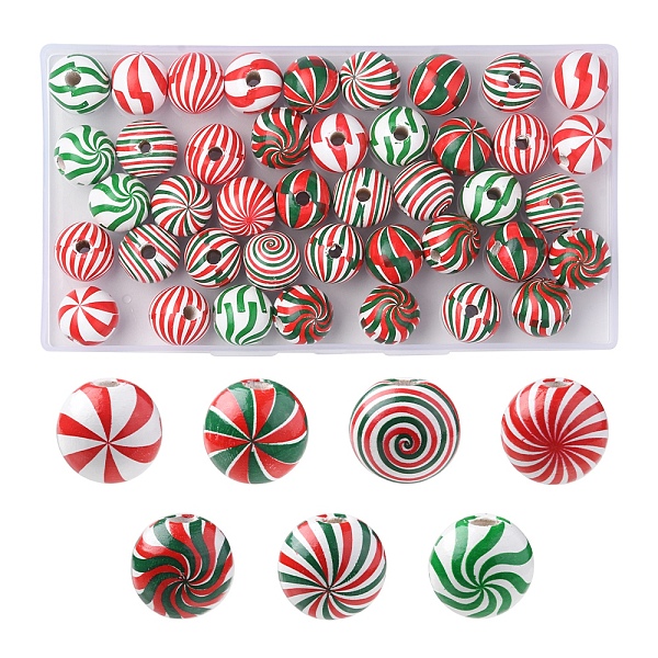 PandaHall 42Pcs 7 Colors Christmas Theme Printed Natural Wooden Beads, Round with Vortex Pattern, Mixed Color, 16x14.5mm, Hole: 3.5mm..., Multicolor
PandaHall 42Pcs 7 Colors Christmas Theme Printed Natural Wooden Beads, Round with Vortex Pattern, Mixed Color, 16x14.5mm, Hole: 3.5mm..., Multicolor