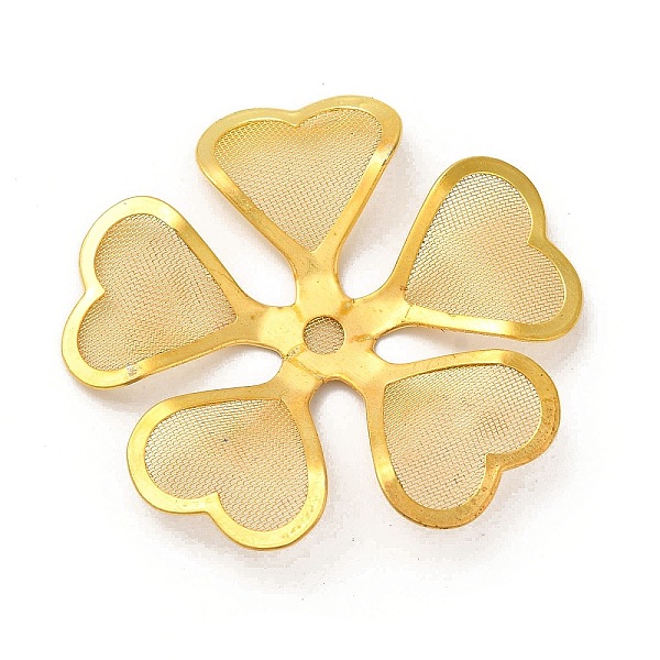 PandaHall Brass Bead Cap, with Iron Finding, Etched Metal Embellishments, Flower, Golden, 36x37x4mm, Hole: 3mm Brass
PandaHall Brass Bead Cap, with Iron Finding, Etched Metal Embellishments, Flower, Golden, 36x37x4mm, Hole: 3mm Brass