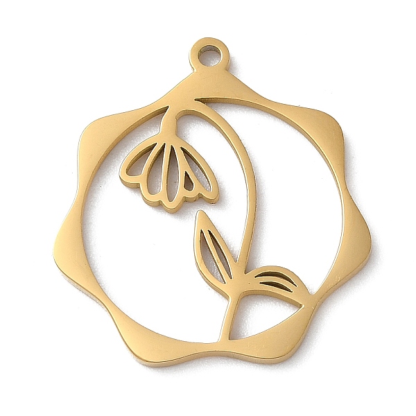 PandaHall 304 Stainless Steel Pendants, Flower, Golden, 23.5x21.5x1mm, Hole: 1.5mm 304 Stainless Steel Flower
PandaHall 304 Stainless Steel Pendants, Flower, Golden, 23.5x21.5x1mm, Hole: 1.5mm 304 Stainless Steel Flower