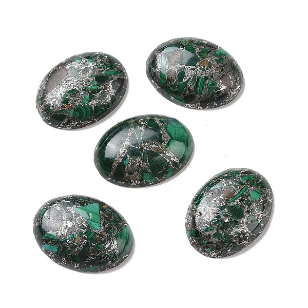 PandaHall Natural Malachite Cabochons, with Silver Line, Oval, 30x22x6~6.5mm Malachite Oval
PandaHall Natural Malachite Cabochons, with Silver Line, Oval, 30x22x6~6.5mm Malachite Oval