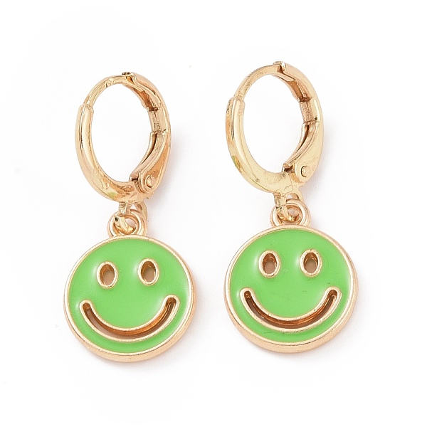 PandaHall Hollow Out Smiling Face Enamel Hoop Earrings for Women, Double Side Light Gold Tone Alloy Dangle Earrings, Lawn Green, 25mm, Pin...
PandaHall Hollow Out Smiling Face Enamel Hoop Earrings for Women, Double Side Light Gold Tone Alloy Dangle Earrings, Lawn Green, 25mm, Pin...