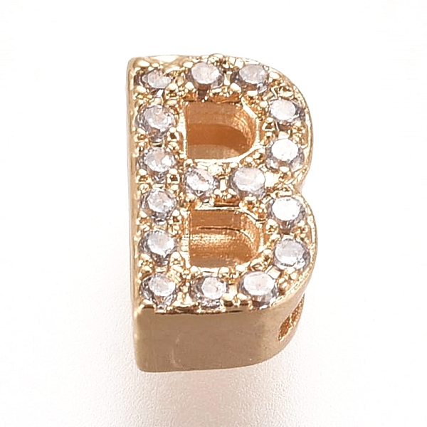 PandaHall Golden Plated Brass Micro Pave Cubic Zirconia Slide Charms, Letter, Clear, Letter.B, 7~7.5x1.5~6.5x3mm, Hole: 6x1mm Brass+Cubic...
PandaHall Golden Plated Brass Micro Pave Cubic Zirconia Slide Charms, Letter, Clear, Letter.B, 7~7.5x1.5~6.5x3mm, Hole: 6x1mm Brass+Cubic...