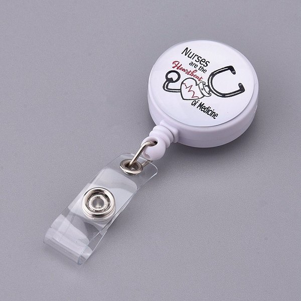 PandaHall Stethoscope Pattern Glass Retractable Badge Reel, Nurse Badge Clip, ID Name Badge Holder, with Iron Alligator Clips, White, 85mm...
PandaHall Stethoscope Pattern Glass Retractable Badge Reel, Nurse Badge Clip, ID Name Badge Holder, with Iron Alligator Clips, White, 85mm...