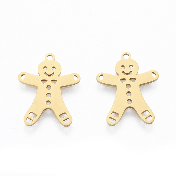 PandaHall 201 Stainless Steel Pendants, Gingerbread Man, Christmas Style, Real 18K Gold Plated, 20x16x1mm, Hole: 1.4mm 201 Stainless Steel...
PandaHall 201 Stainless Steel Pendants, Gingerbread Man, Christmas Style, Real 18K Gold Plated, 20x16x1mm, Hole: 1.4mm 201 Stainless Steel...