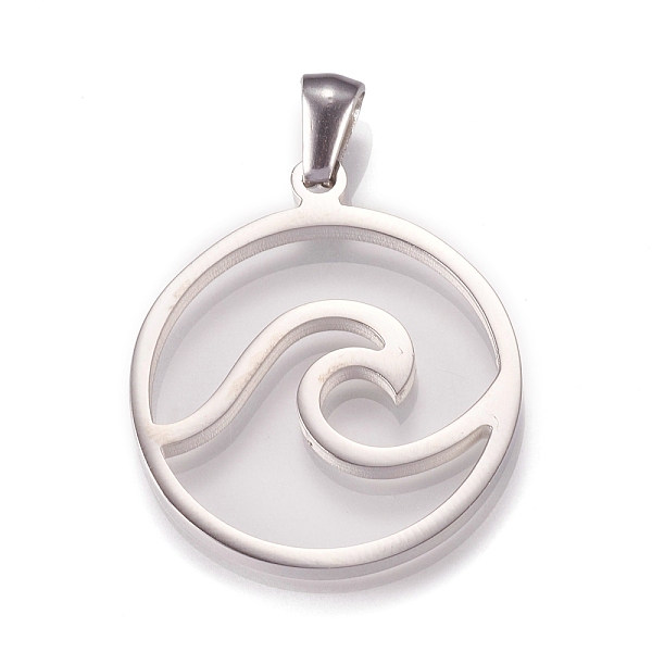 PandaHall 304 Stainless Steel Pendants, Laser Cut, Flat Round with Wave, Stainless Steel Color, 27.5x24x2mm, Hole: 7x4mm 304 Stainless Steel...
PandaHall 304 Stainless Steel Pendants, Laser Cut, Flat Round with Wave, Stainless Steel Color, 27.5x24x2mm, Hole: 7x4mm 304 Stainless Steel...