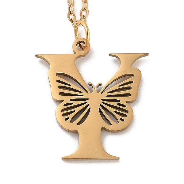 PandaHall Vacuum Plating 201 Stainless Steel Necklaces, Letter Y, 12.09 inch(30.7cm) pendant: about 20x18.5mm. 201 Stainless Steel Letter Y
PandaHall Vacuum Plating 201 Stainless Steel Necklaces, Letter Y, 12.09 inch(30.7cm) pendant: about 20x18.5mm. 201 Stainless Steel Letter Y