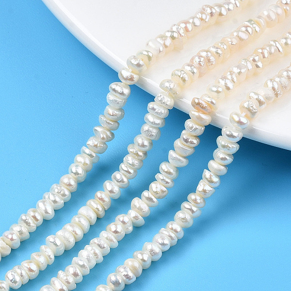 PandaHall Natural Cultured Freshwater Pearl Beads Strands, Baroque Keshi Pearl Beads, Nuggets, Seashell Color, 4~5x4~5x2~3mm, Hole: 0.7mm...
PandaHall Natural Cultured Freshwater Pearl Beads Strands, Baroque Keshi Pearl Beads, Nuggets, Seashell Color, 4~5x4~5x2~3mm, Hole: 0.7mm...