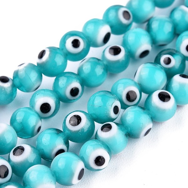 PandaHall Handmade Evil Eye Lampwork Round Bead Strands, Turquoise, 6mm, Hole: 1mm, about 64pcs/Strand, 14.57''(37cm) Lampwork Evil Eye..., Green
PandaHall Handmade Evil Eye Lampwork Round Bead Strands, Turquoise, 6mm, Hole: 1mm, about 64pcs/Strand, 14.57''(37cm) Lampwork Evil Eye..., Green