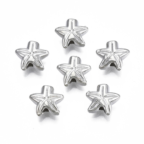 PandaHall CCB Plastic Beads, for DIY Jewelry Making, Starfish, Platinum, 8.5x9x3.5mm, Hole: 1.8mm Plastic Starfish
PandaHall CCB Plastic Beads, for DIY Jewelry Making, Starfish, Platinum, 8.5x9x3.5mm, Hole: 1.8mm Plastic Starfish