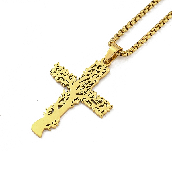 PandaHall Vacuum Plating 201 Stainless Steel Pendant Necklaces for Man, Cross, Real 18K Gold Plated, 23.50 inch(59.7cm), Cross: 42x28x1.3mm...
PandaHall Vacuum Plating 201 Stainless Steel Pendant Necklaces for Man, Cross, Real 18K Gold Plated, 23.50 inch(59.7cm), Cross: 42x28x1.3mm...