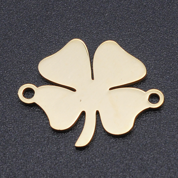 PandaHall 201 Stainless Steel Links connectors, Clovers, Golden, 18x14x1mm, Hole: 1.4mm 201 Stainless Steel Clover
PandaHall 201 Stainless Steel Links connectors, Clovers, Golden, 18x14x1mm, Hole: 1.4mm 201 Stainless Steel Clover