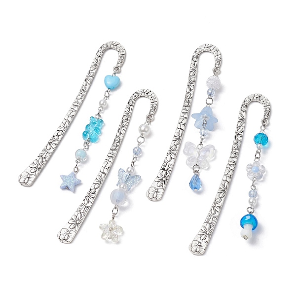 PandaHall Tibetan Style Alloy Hook Bookmarks, Acrylic Pendant Bookmark, Butterfly/Flower/Star, Antique Silver, 124x20.5x3mm, 4pcs/set Alloy...
PandaHall Tibetan Style Alloy Hook Bookmarks, Acrylic Pendant Bookmark, Butterfly/Flower/Star, Antique Silver, 124x20.5x3mm, 4pcs/set Alloy...