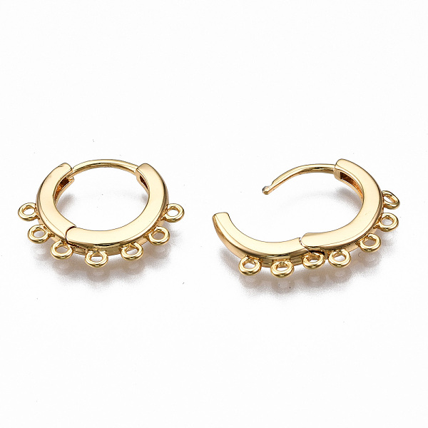 PandaHall Brass Huggie Hoop Earring Findings, with Hoop, Nickel Free, Real 18K Gold Plated, 16x19x2.5mm, Hole: 1mm, Pin: 0.8mm Brass
PandaHall Brass Huggie Hoop Earring Findings, with Hoop, Nickel Free, Real 18K Gold Plated, 16x19x2.5mm, Hole: 1mm, Pin: 0.8mm Brass