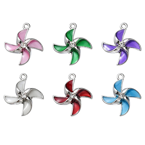 PandaHall 6Pcs Rack Plating Alloy Pendants, with Epoxy Resin and Crystal Rhinestone, Windmill Charms, Platinum, Cadmium Free & Lead Free..., Multicolor
PandaHall 6Pcs Rack Plating Alloy Pendants, with Epoxy Resin and Crystal Rhinestone, Windmill Charms, Platinum, Cadmium Free & Lead Free..., Multicolor
