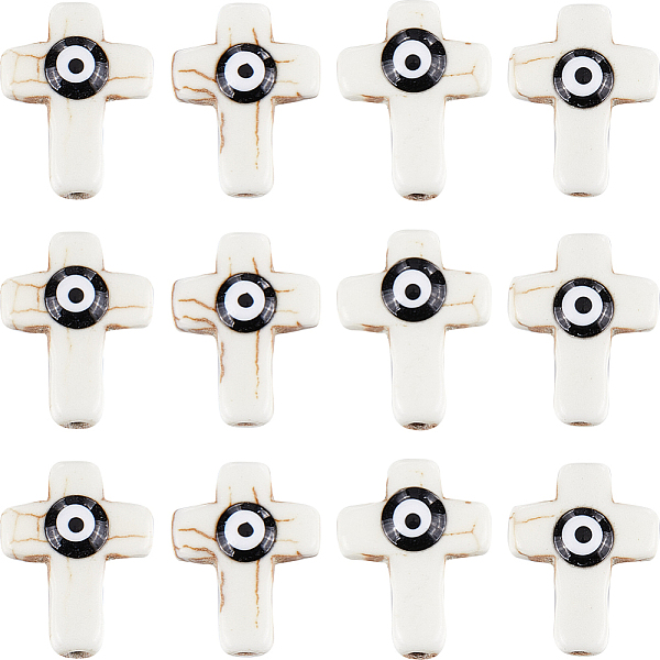 PandaHall SUNNYCLUE 1 Box 60Pcs Cross Bead Bulk Crucifix Beads Synthetic Turquoise Stone White Pocket Crosses with Black Evil Eyes Easter...
PandaHall SUNNYCLUE 1 Box 60Pcs Cross Bead Bulk Crucifix Beads Synthetic Turquoise Stone White Pocket Crosses with Black Evil Eyes Easter...