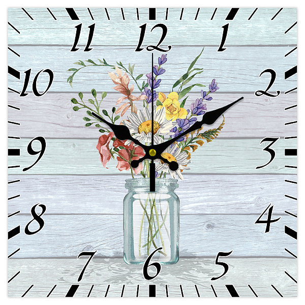 PandaHall MDF Printed Wall Clock, for Home Living Room Bedroom Decoration, Square , Flower, 300x300mm Wood Flower Multicolor
PandaHall MDF Printed Wall Clock, for Home Living Room Bedroom Decoration, Square , Flower, 300x300mm Wood Flower Multicolor