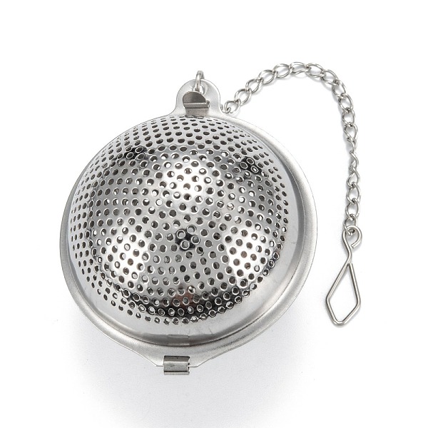 PandaHall Round Shape Tea Infuser, with Chain & Hook, Loose Tea 304 Stainless Steel Mesh Tea Ball Strainer, Stainless Steel Color, 170mm...
PandaHall Round Shape Tea Infuser, with Chain & Hook, Loose Tea 304 Stainless Steel Mesh Tea Ball Strainer, Stainless Steel Color, 170mm...