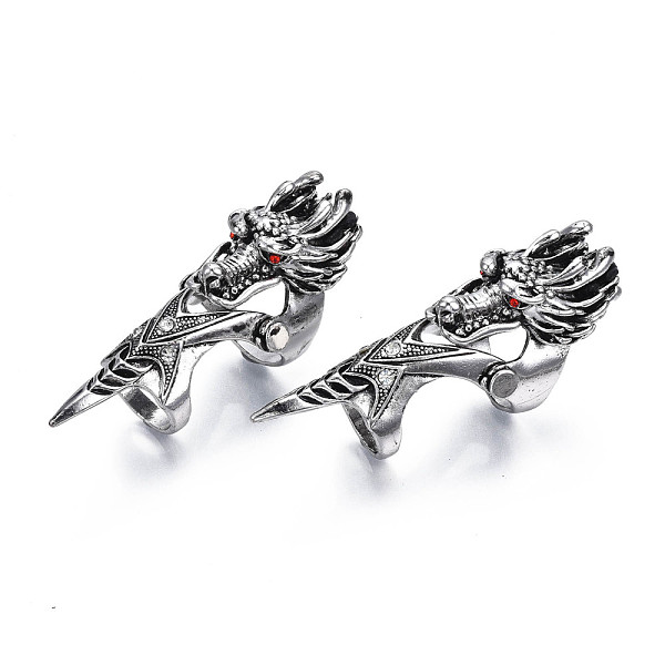 PandaHall Dragon Armour Alloy Full Finger Ring with Rhinestone, Double Loop Gothic Punk Ring for Men Women, Cadmium Free & Lead Free..., Red
PandaHall Dragon Armour Alloy Full Finger Ring with Rhinestone, Double Loop Gothic Punk Ring for Men Women, Cadmium Free & Lead Free..., Red