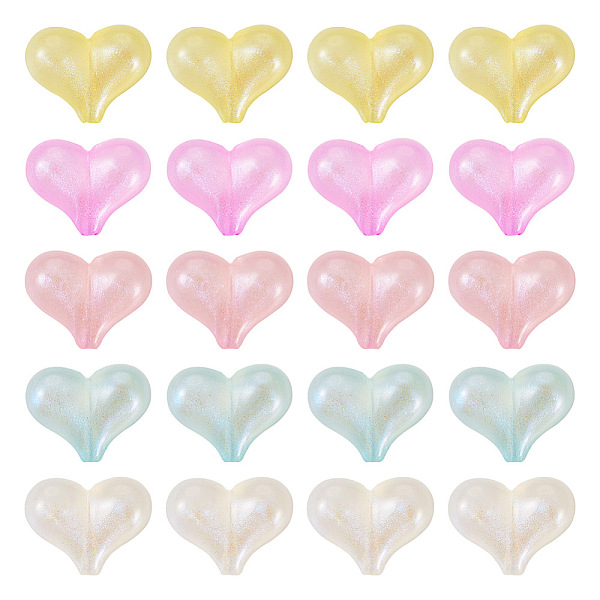 PandaHall 50Pcs 5 Colors Rainbow Iridescent Plating Acrylic Beads, Glitter Heart Beads, Mixed Color, 16x21x9.5mm, Hole: 1.8mm, 10pcs/color..., Multicolor
PandaHall 50Pcs 5 Colors Rainbow Iridescent Plating Acrylic Beads, Glitter Heart Beads, Mixed Color, 16x21x9.5mm, Hole: 1.8mm, 10pcs/color..., Multicolor