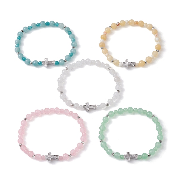 PandaHall Natural Mixed Gemstone Beaded Stretch Bracelet, Cross Bracelet, Mixed Color, Inner Diameter: 2 inch(5.05cm) Mixed Stone Cross..., Multicolor
PandaHall Natural Mixed Gemstone Beaded Stretch Bracelet, Cross Bracelet, Mixed Color, Inner Diameter: 2 inch(5.05cm) Mixed Stone Cross..., Multicolor