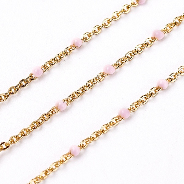 PandaHall 3.28 Feet Handmade Enamel Beaded Chains, Brass Cable Chains, Long-Lasting Plated, Soldered, Real 18K Gold Plated, Pink, 1.5mm...
PandaHall 3.28 Feet Handmade Enamel Beaded Chains, Brass Cable Chains, Long-Lasting Plated, Soldered, Real 18K Gold Plated, Pink, 1.5mm...