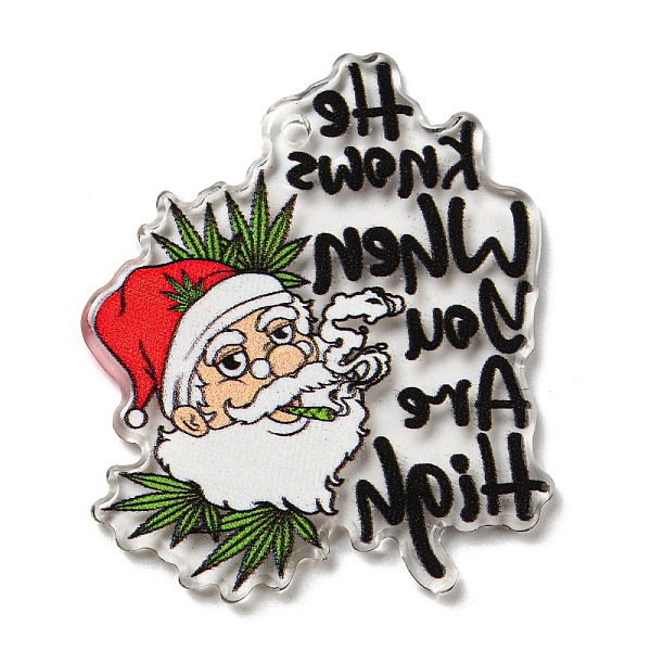 PandaHall Acrylic Pendant, Christmas Theme, Santa Claus, 39.5x33x2mm, Hole: 1.8mm Acrylic Santa Claus
PandaHall Acrylic Pendant, Christmas Theme, Santa Claus, 39.5x33x2mm, Hole: 1.8mm Acrylic Santa Claus