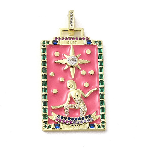 PandaHall Brass Micro Pave Cubic Zirconia Pendants with Enamel, Tarot, Hot Pink, 39x22.5x3mm, Hole: 5x3mm Brass+Cubic Zirconia+Enamel Tarot
PandaHall Brass Micro Pave Cubic Zirconia Pendants with Enamel, Tarot, Hot Pink, 39x22.5x3mm, Hole: 5x3mm Brass+Cubic Zirconia+Enamel Tarot