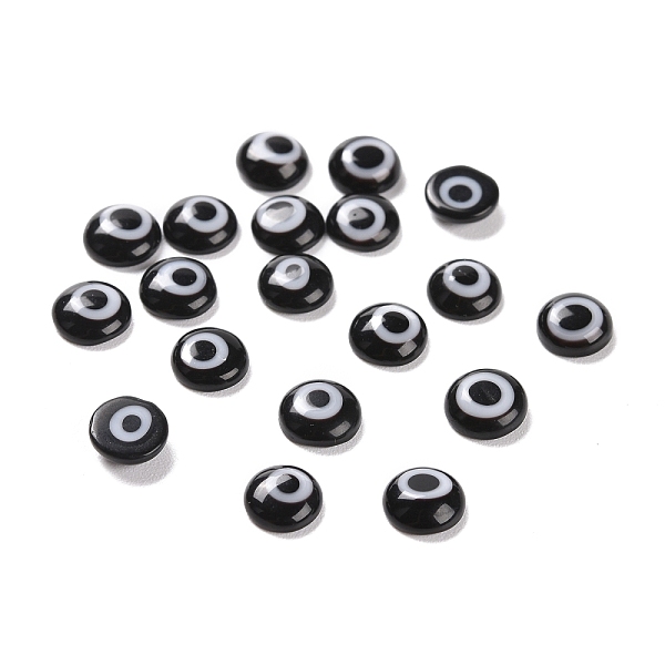 PandaHall Handmade Lampwork Evil Eye Cabochons, Flat Round, Black, 6x2mm Lampwork Eye Black
PandaHall Handmade Lampwork Evil Eye Cabochons, Flat Round, Black, 6x2mm Lampwork Eye Black