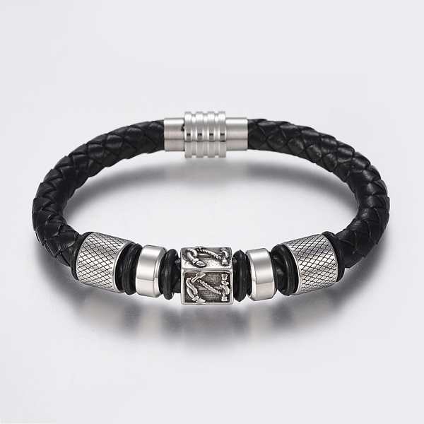 PandaHall Braided Leather Cord Bracelets, with 304 Stainless Steel Findings and Magnetic Clasps, Black, 8-5/8 inch(220mm), 20x11.5mm Leather...
PandaHall Braided Leather Cord Bracelets, with 304 Stainless Steel Findings and Magnetic Clasps, Black, 8-5/8 inch(220mm), 20x11.5mm Leather...