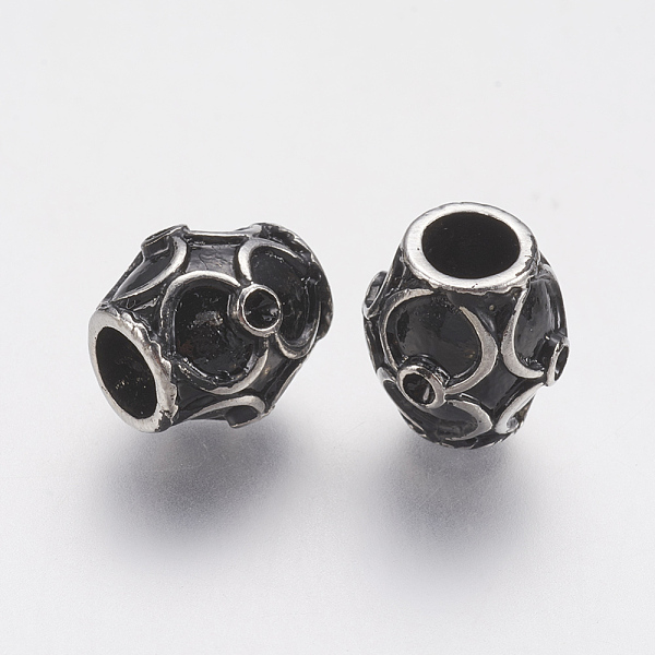 PandaHall Ion Plating(IP) 304 Stainless Steel European Beads Rhinestone Settings, Large Hole Beads, Drum, Antique Silver, 12x11mm, Hole: 5mm...
PandaHall Ion Plating(IP) 304 Stainless Steel European Beads Rhinestone Settings, Large Hole Beads, Drum, Antique Silver, 12x11mm, Hole: 5mm...