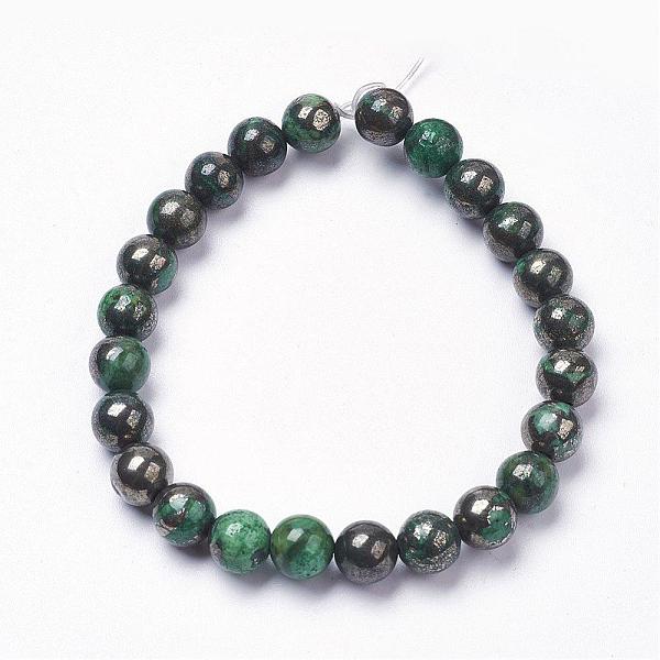 PandaHall Natural Pyrite Beads Strands, Dyed, Round, Green, 7.5~8.5mm, Hole: 1mm, about 27pcs/strand, 7.9 inch(20.3cm) Pyrite Round Green
PandaHall Natural Pyrite Beads Strands, Dyed, Round, Green, 7.5~8.5mm, Hole: 1mm, about 27pcs/strand, 7.9 inch(20.3cm) Pyrite Round Green
