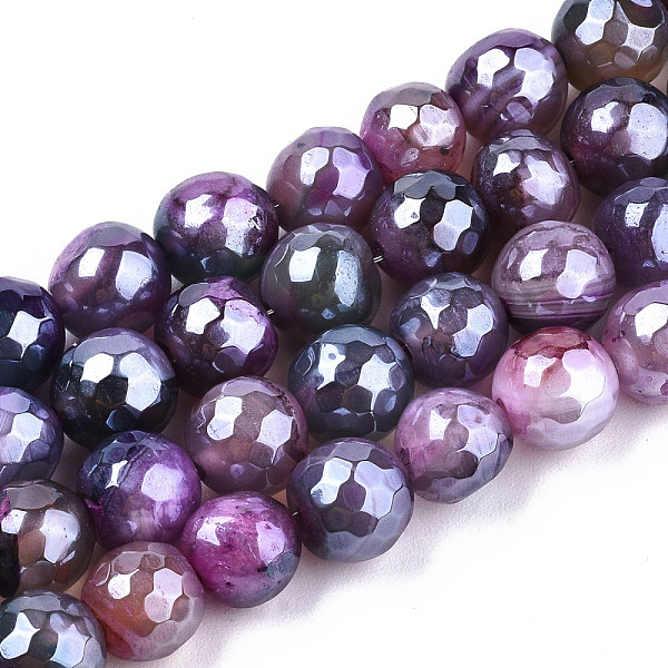 PandaHall Electroplate Natural Agate Beads Strands, Dyed, Faceted, Pearl Luster Plated, Round, Medium Purple, 8.5x7~8mm, Hole: 1.2mm, about...
PandaHall Electroplate Natural Agate Beads Strands, Dyed, Faceted, Pearl Luster Plated, Round, Medium Purple, 8.5x7~8mm, Hole: 1.2mm, about...