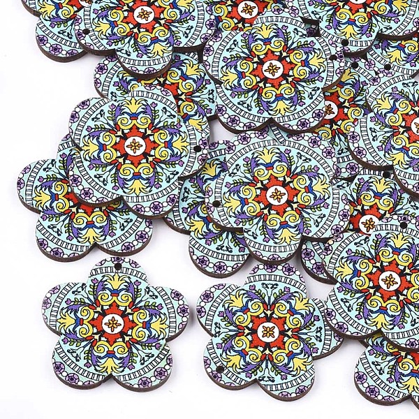 PandaHall Printed Basswood Pendants, Back Random Color, Flower, Pale Turquoise, 33.5x34.5x3mm, Hole: 1.5mm Wood Flower Cyan
PandaHall Printed Basswood Pendants, Back Random Color, Flower, Pale Turquoise, 33.5x34.5x3mm, Hole: 1.5mm Wood Flower Cyan