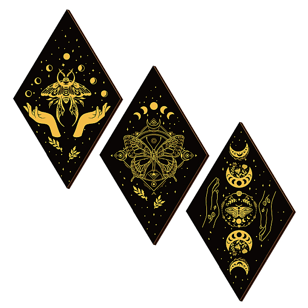 PandaHall Wood Wall Decorations, for Home Decoration, Moon Pattern, 300x170x6mm, 3 styles, 1pc/style, 3pcs/set Wood Moon Gold
PandaHall Wood Wall Decorations, for Home Decoration, Moon Pattern, 300x170x6mm, 3 styles, 1pc/style, 3pcs/set Wood Moon Gold