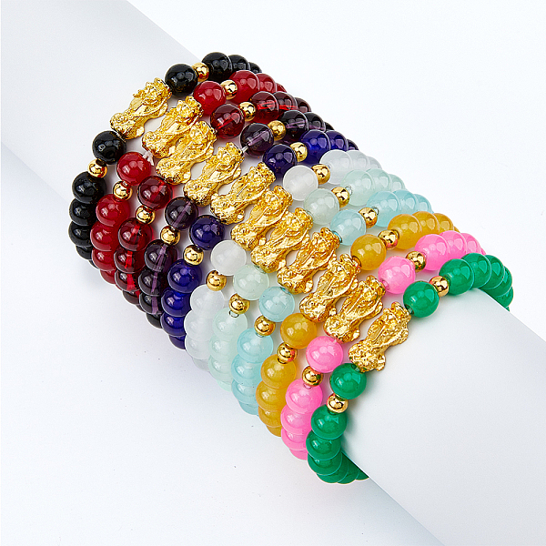 PandaHall FIBLOOM 11Pcs 11 Colors Glass Round & Alloy Pixiu Beaded Stretch Bracelets Set for Women, Mixed Color, Inner Diameter: 2-1/8 inch..., Multicolor
PandaHall FIBLOOM 11Pcs 11 Colors Glass Round & Alloy Pixiu Beaded Stretch Bracelets Set for Women, Mixed Color, Inner Diameter: 2-1/8 inch..., Multicolor