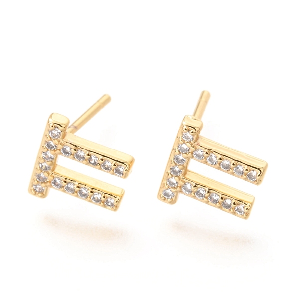 PandaHall Brass Micro Pave Clear Cubic Zirconia Stud Earrings, Greek Alphabet, Real 18k Gold Plated, Letter.P, 8.5x8x1.8mm, Pin: 0.9mm Cubic...
PandaHall Brass Micro Pave Clear Cubic Zirconia Stud Earrings, Greek Alphabet, Real 18k Gold Plated, Letter.P, 8.5x8x1.8mm, Pin: 0.9mm Cubic...