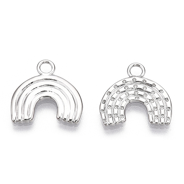 PandaHall Brass Charms, Rainbow Charms, Platinum, 14x14.5x1mm, Hole: 2mm Brass Rainbow
PandaHall Brass Charms, Rainbow Charms, Platinum, 14x14.5x1mm, Hole: 2mm Brass Rainbow