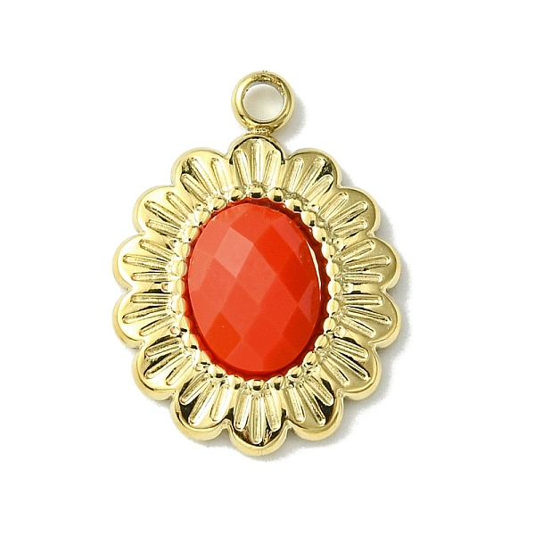 PandaHall Ion Plating(IP) Real 14K Gold Plated 304 Stainless Steel with Glass Pendant, Oval Flower Charms, Orange Red, 18x13x3.5mm, Hole...
PandaHall Ion Plating(IP) Real 14K Gold Plated 304 Stainless Steel with Glass Pendant, Oval Flower Charms, Orange Red, 18x13x3.5mm, Hole...