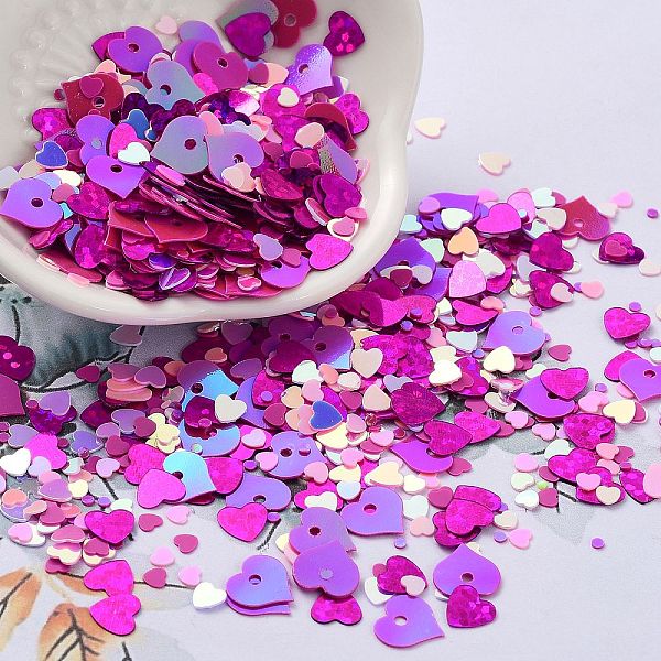 PandaHall Ornament Accessories, PVC Plastic Paillette/Sequins Beads, AB Color Plated, Heart, Deep Pink, 2.5~10x3~9.5x0.2mm, Hole: 1.4mm PVC...
PandaHall Ornament Accessories, PVC Plastic Paillette/Sequins Beads, AB Color Plated, Heart, Deep Pink, 2.5~10x3~9.5x0.2mm, Hole: 1.4mm PVC...