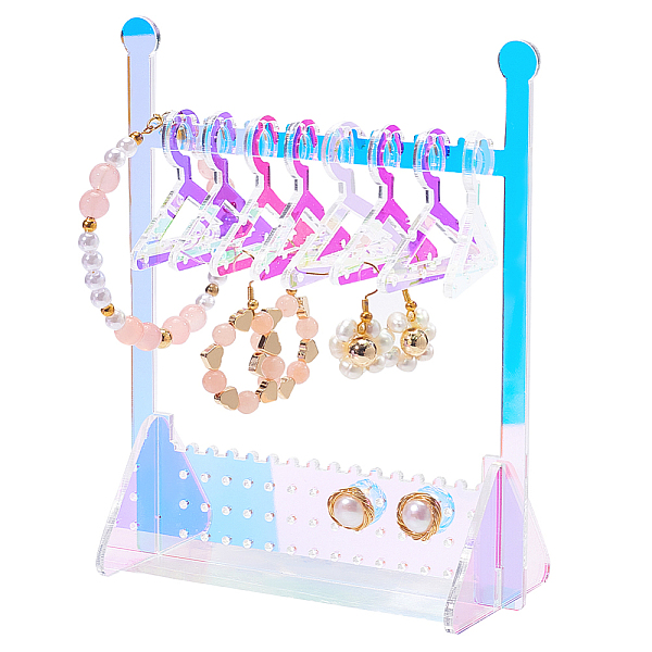 PandaHall HOBBIESAY Transparent Acrylic Earring Display Stands, AB Color, Coat Hanger Shape, Clear, Finish Product: 12x6x15cm, Hole: 2mm...
PandaHall HOBBIESAY Transparent Acrylic Earring Display Stands, AB Color, Coat Hanger Shape, Clear, Finish Product: 12x6x15cm, Hole: 2mm...