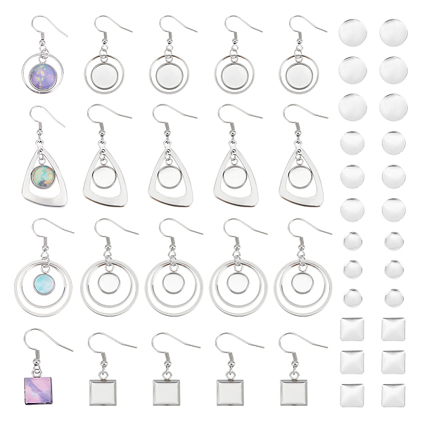 PandaHall Unicraftale 12 Pairs 4 Style Glass Blank Dome Dangle Earrings, Twist Triangle & Ring & Square 304 Stainless Steel Earrings for...
PandaHall Unicraftale 12 Pairs 4 Style Glass Blank Dome Dangle Earrings, Twist Triangle & Ring & Square 304 Stainless Steel Earrings for...